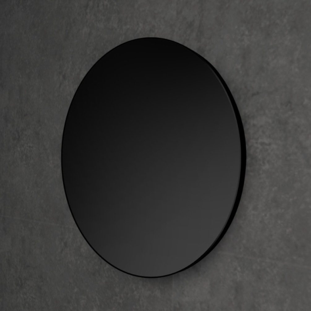Image of the hib. Trim Round 800mm Black Bathroom Mirror